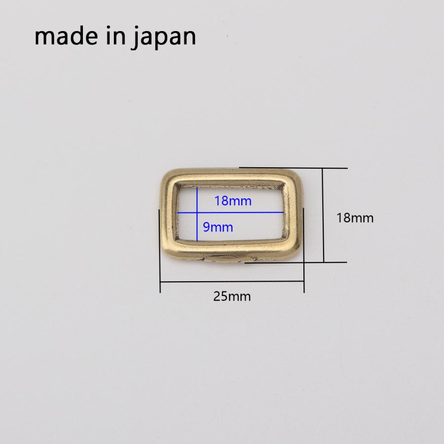 SENWA 日本製 真鍮無垢 角カン 18mm 吊り具 レザークラフト パーツ