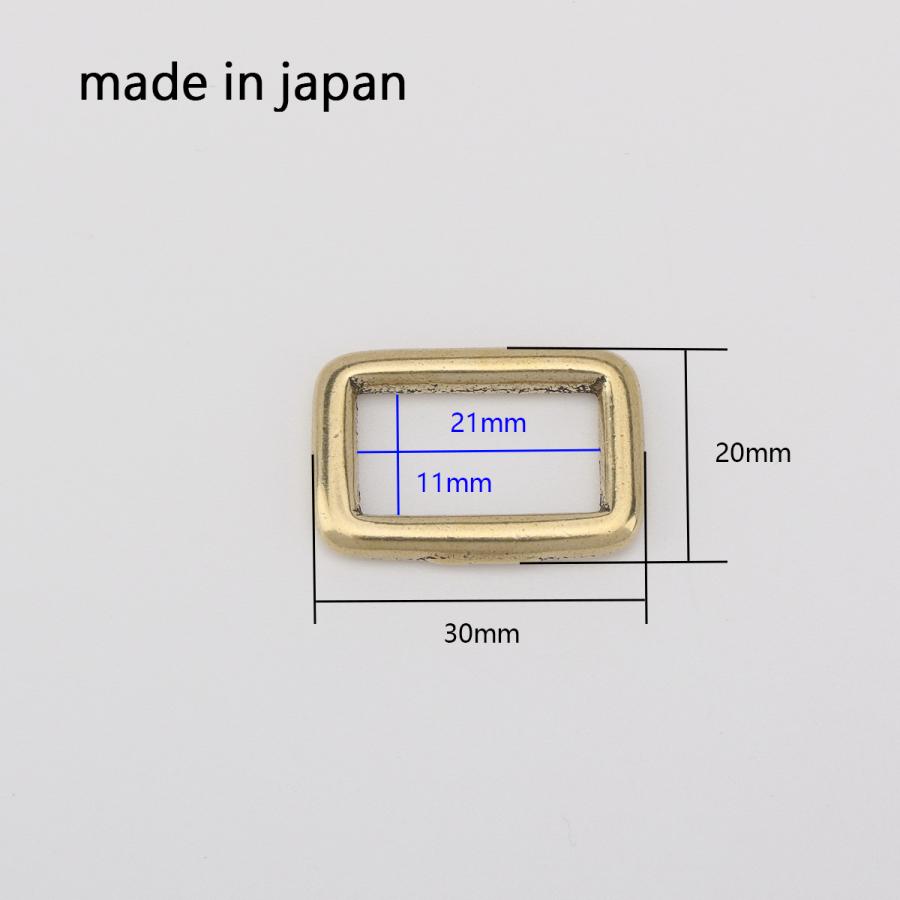 SENWA 日本製 真鍮無垢 角カン 21/24mm 吊り具 レザークラフト パーツ