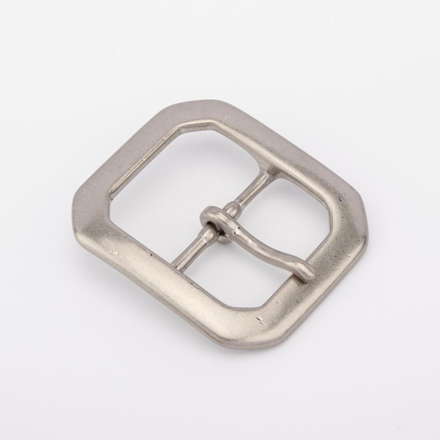 senwa 日本製真鍮生地 ニッケル艶消し ピン式ベルト用バックル 巾40mm