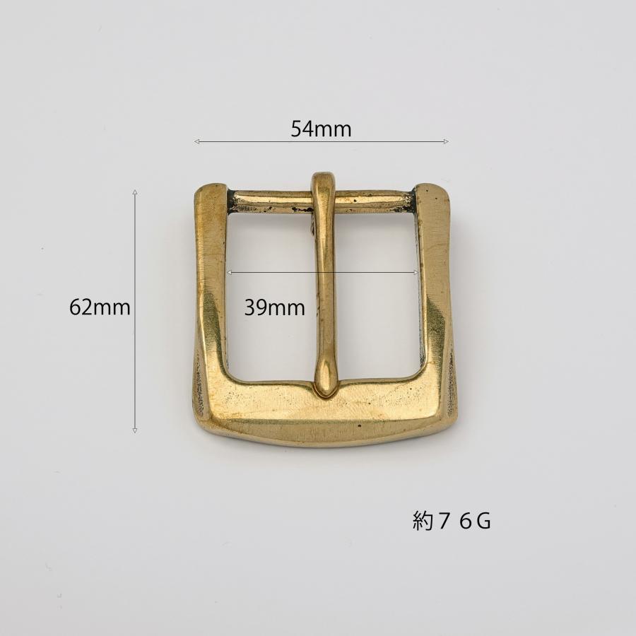 senwa 真鍮製 ベルトバックル ブラス 日字型 巾39mm アンティーク