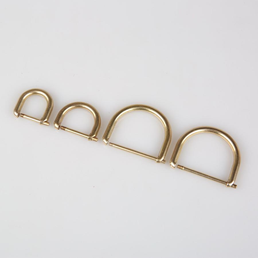SENWA真鍮製 ネジ式 開閉 Dカン シャックル15・20・25・32mm U字型