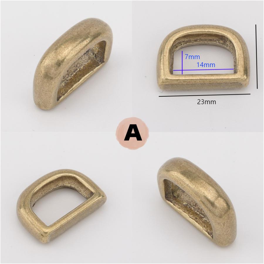 senwa 日本製真鍮生地 ベルト用バックル ループ 定環 ブラス 巾15mm