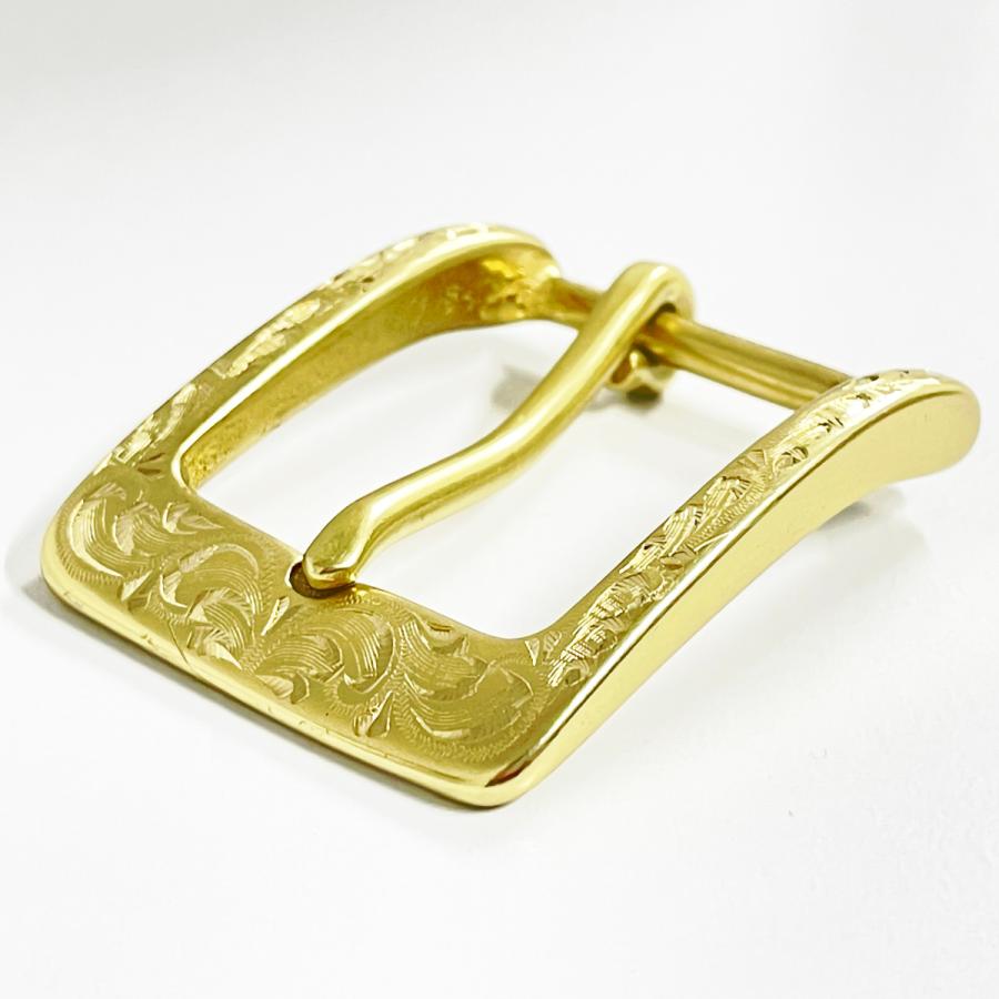 senwa 真鍮製 ベルトバックル ハンドメイド彫刻 ブラス 交換用 ピン式
