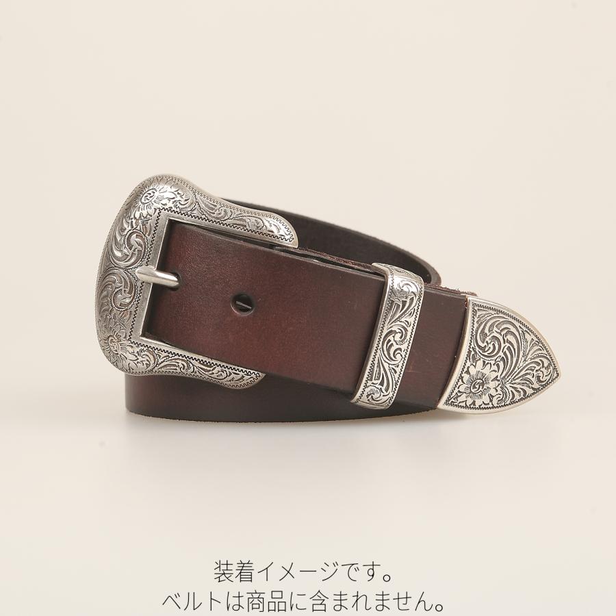 SENWA 唐草レンジャーバックル ベルト用 メンズ 巾40mm 3点セット