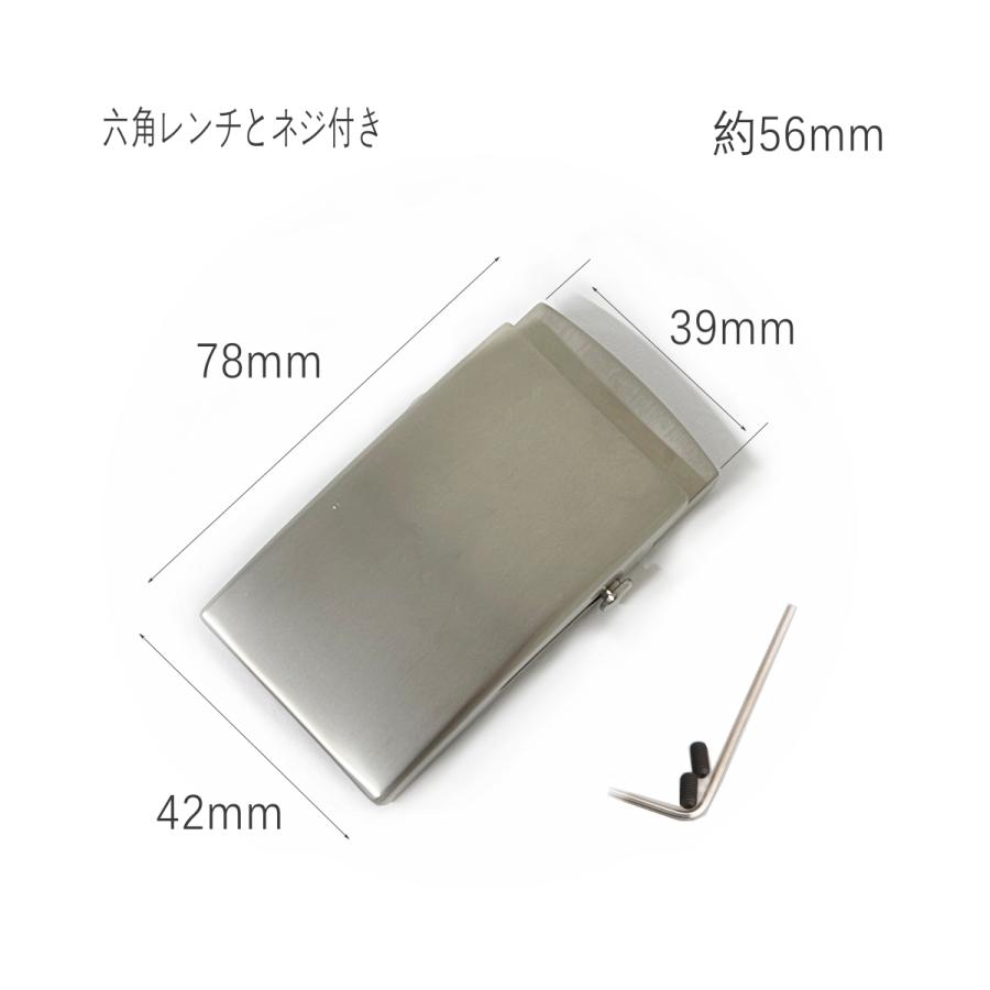 SENWA チタンTA1製 オートロック スライド式 メンズ バックルベルト