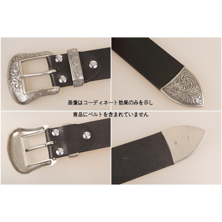 SENWA 唐草レンジャーバックル ベルト用 メンズ 巾35mm 3点セット