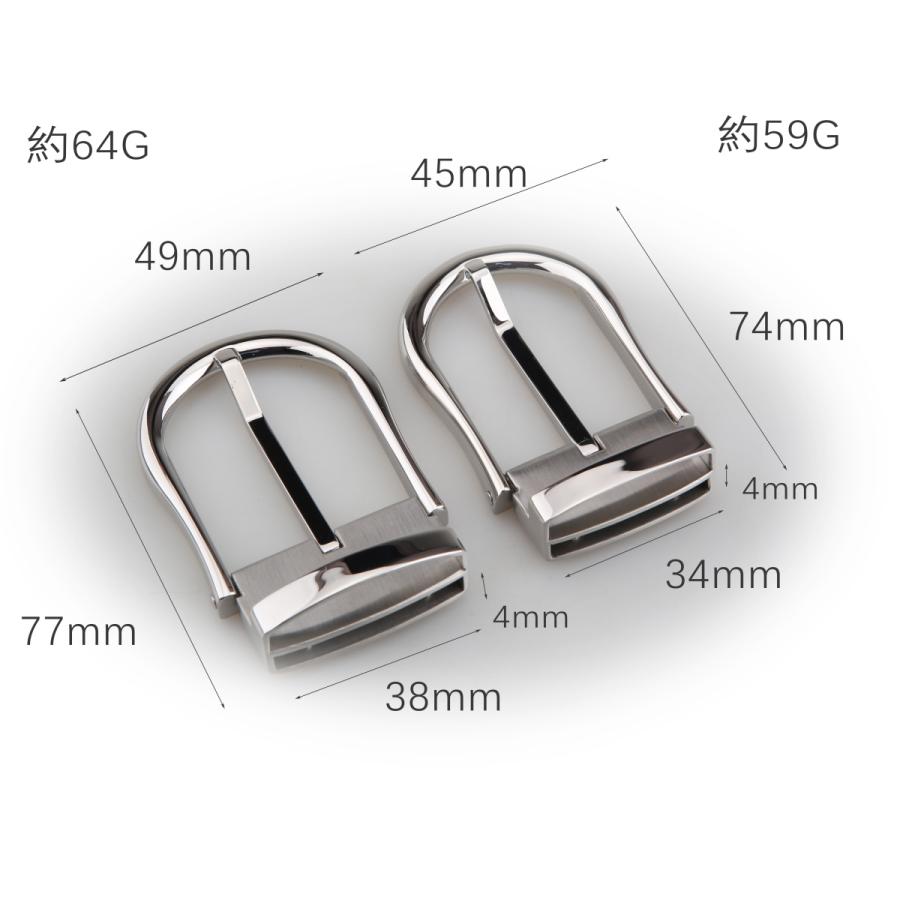 senwa ベルトバックル ステンレス ピン式 サイズ調整可能 35・40mm