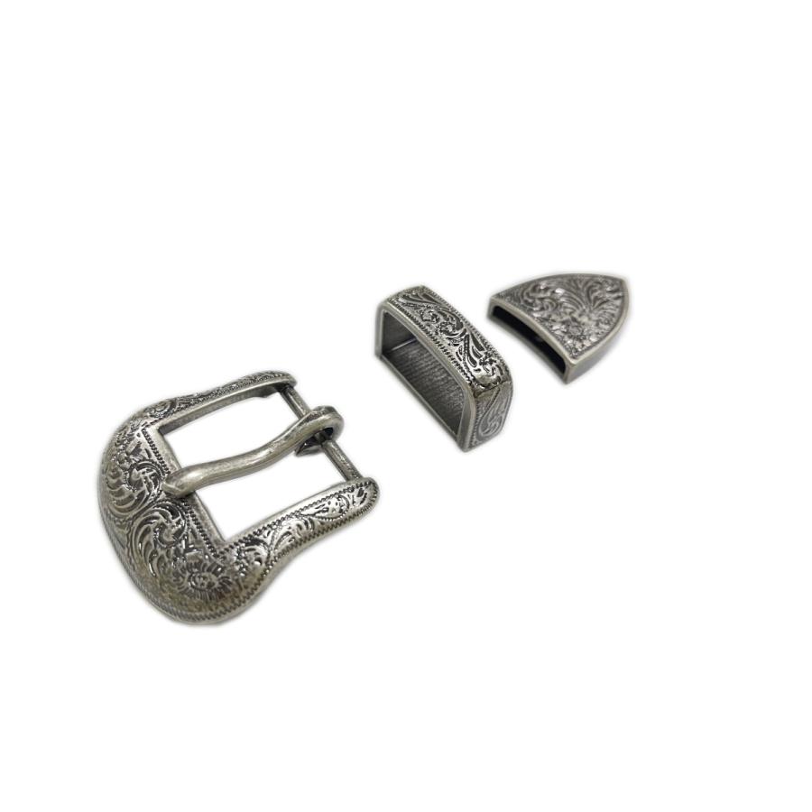 SENWA 唐草レンジャーバックル ベルト用 メンズ 巾25mm 3点セット