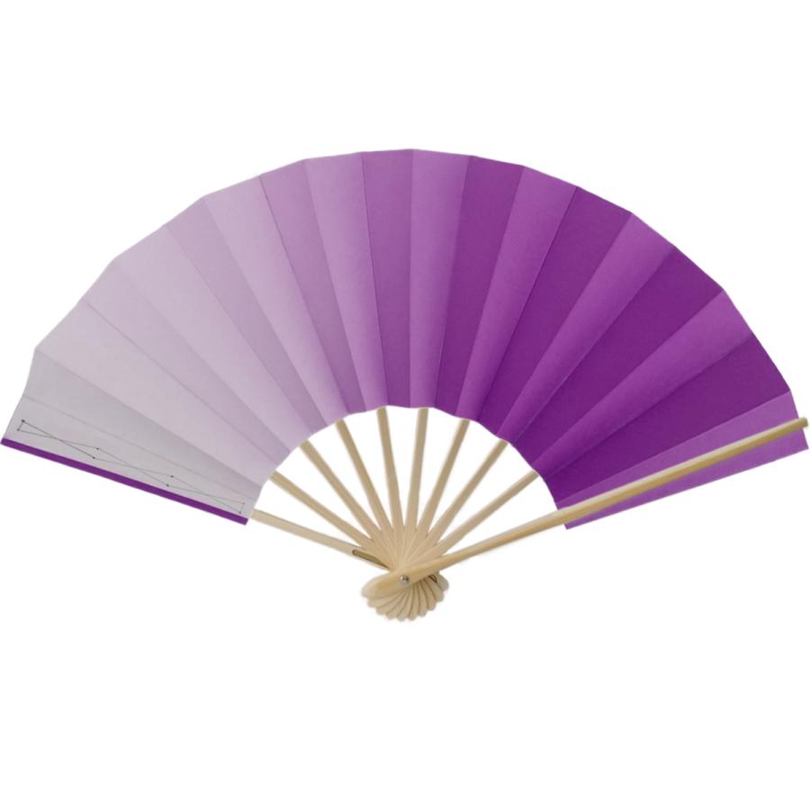 舞扇子 A１７６１ 紫横ぼかし 白骨 骨色変更可能 サイズ変更 即納 【SALE／104%OFF】