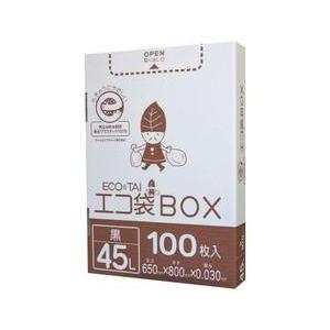 [ポリ袋]エコ袋 HK-420(45L箱)黒[0.030厚×650×800mm][100枚×6箱入]《サンキョウプラテック正規代理店》(注)宛先が個人名取り扱い不可 | 