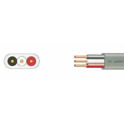 富士電線工業 VVF 2.0mm×3芯×100m巻き 灰色 グレー 平形  
