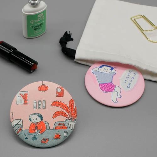 韓国雑貨 Ssba アジャシと身だしなみチェック ハンドミラー ２種セット 韓国文房具 可愛い かわいい 韓国 お土産 s 韓国音楽専門ソウルライフレコード 通販 Yahoo ショッピング
