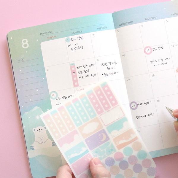 割引購入 韓国雑貨 どのページもファンシーでイラスト満載 ドリーミーなダイアリー Vo 07 ステッカー付 22年韓国歴 ダイアリー 韓国文房具 可愛い Materialworldblog Com