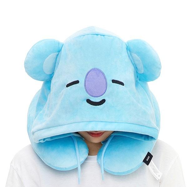 BT21公式グッズ＝ バンタン BTS フード付きネックピロー(携帯用ネック
