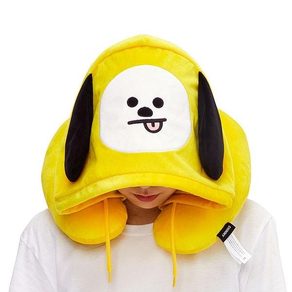 BT21公式グッズ＝ バンタン BTS フード付きネックピロー(携帯用ネック