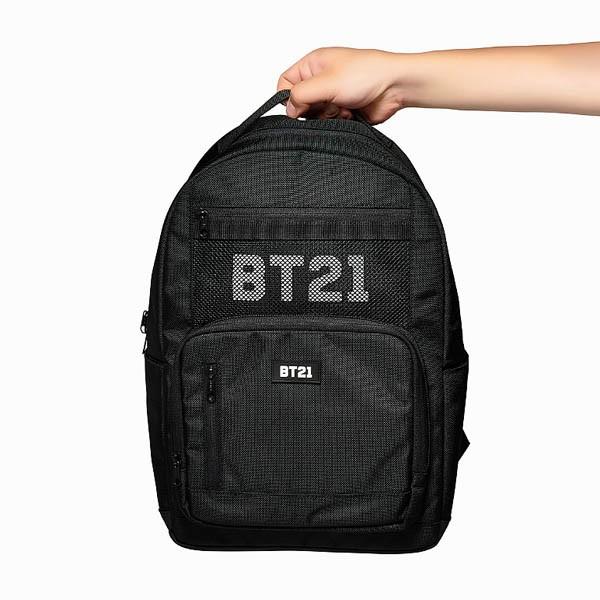 BT21公式グッズ＝ バンタン BTS リュックサック ≪ブラック≫［バック