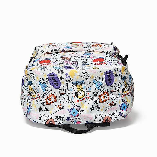 BT21公式グッズ＝ バンタン BTS リュックサック ≪総柄≫［バック 