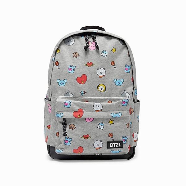 BT21公式グッズ＝ バンタン BTS 総柄がかわいいリュックサック