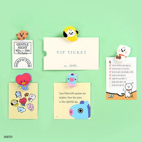 BT21公式グッズ＝［バンタン］［BTS］ベビーマグネット クリップセット 