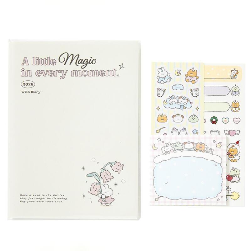 韓国雑貨 A little magic in every moment ダイアリー（アイボリー