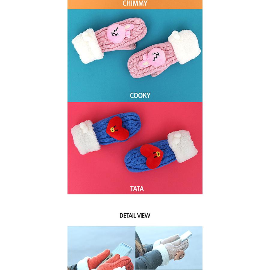 ＝BT21公式グッズ＝ バンタン BTS ちょっと邪魔かも… 大きなマスコット付 ニット手袋｜防弾少年団｜可愛い｜韓国雑貨 |  | 05