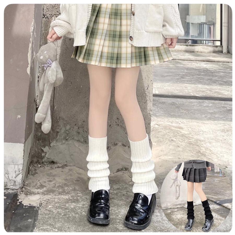 ルーズソックス レッグウォーマー Y2K コスプレ 制服 防寒 ギャル JK