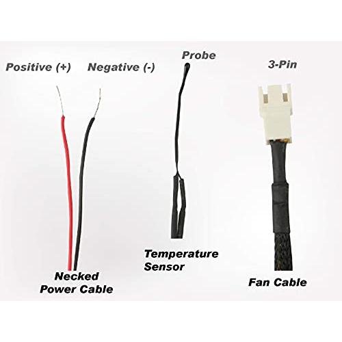 TITAN- TTC-SC20 車中泊／キャンピングカーファン/キャンパー/冷蔵庫排熱ファン/IP55防水防塵ファン搭載/自動温度制御/スピード 120mm