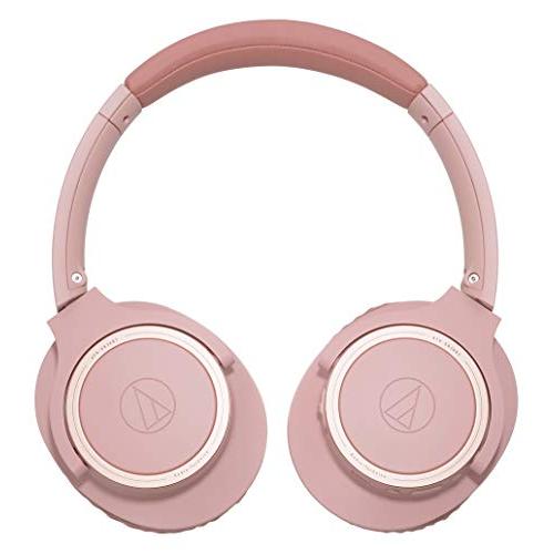 audio-technica　SoundReality　ワイヤレスヘッドホン　ATH-S　Bluetooth　マイク付　最大70時間再生　ピンク