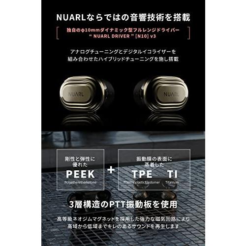NUARL限定　6ヶ月延長　N10　イヤホン　キャンセル　ノイズ　Plus　アクティブ　(ライトオリーブ)　完全ワイヤレス　専用ポーチ　NU