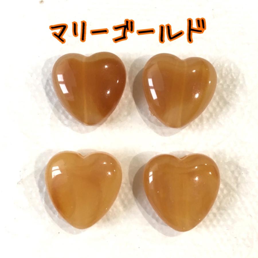 ハートのマーブルビーズ 全14色 2ペア : sept chakouleur - 通販 