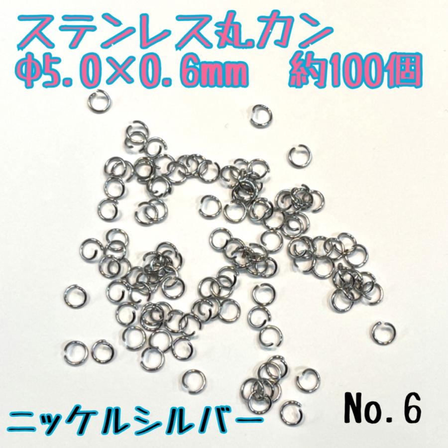 最大74%OFFクーポンステンレス丸カン Φ5mm×0.6mm 約100個 ニッケルシルバー ビーズ、アクセサリー道具、材料 プラスチック カニカン ナスカン 留め具 マスクホルダー 10個 2106 kanagu491