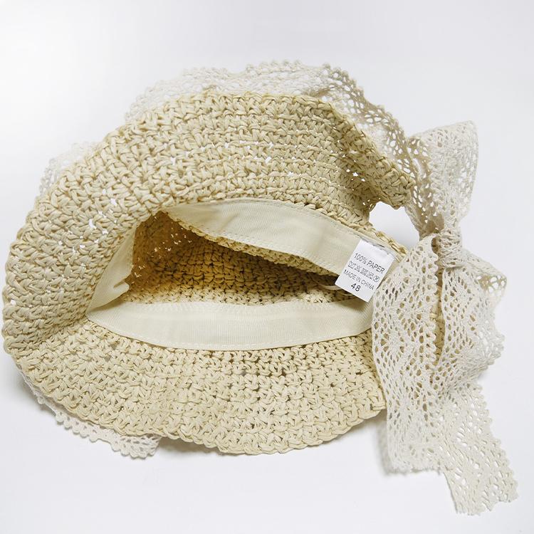 ベビー 帽子 麦わら帽子 レース リボン 女の子 赤ちゃん用 日よけ 日除け帽子 ハット |  | 01