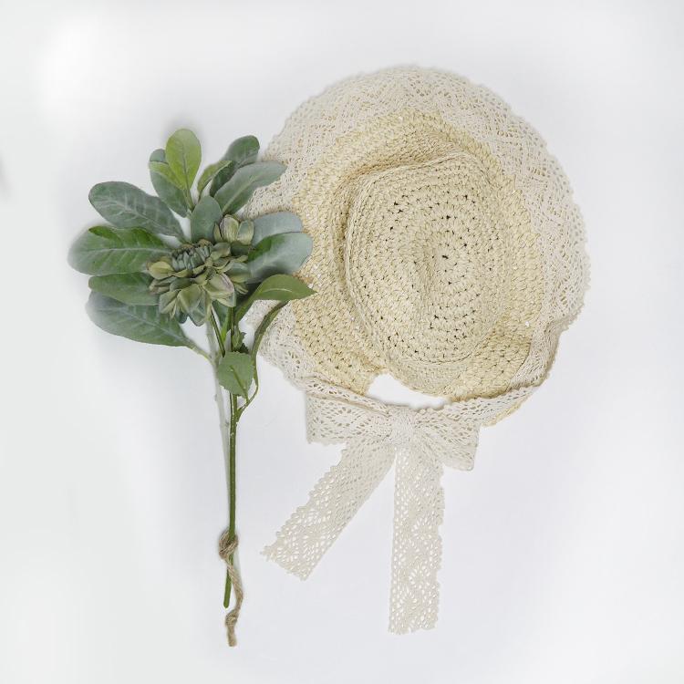 ベビー 帽子 麦わら帽子 レース リボン 女の子 赤ちゃん用 日よけ 日除け帽子 ハット |  | 03