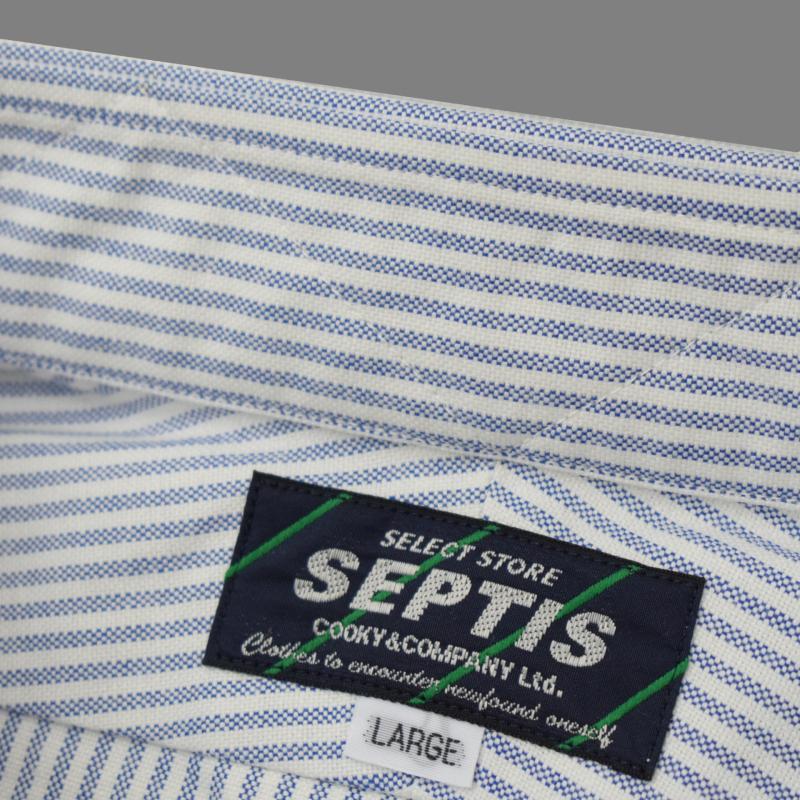 SEPTIS ORIGINAL(セプティズオリジナル) 長袖ボタンダウンプルオーバーシャツ IVY PULLOVER SHIRTS OXFORD(オックスフォード) CANDY STRIPE BLUE｜septis｜03