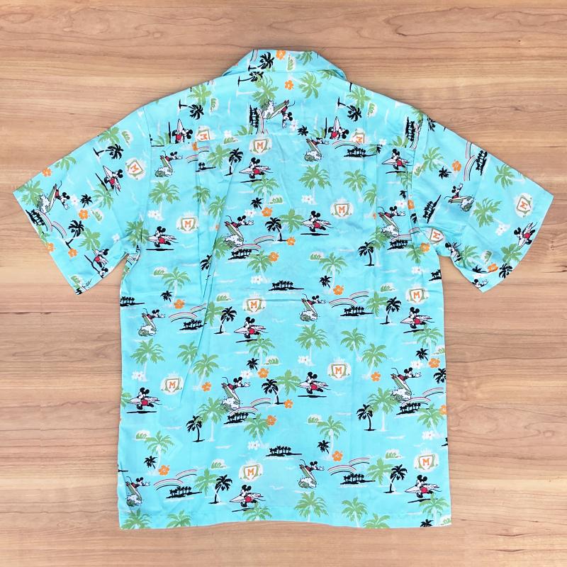 柄シャツ 総柄 アロハシャツ ポロシャツ ハワイアン ディズニー Disney 年末年始大決算