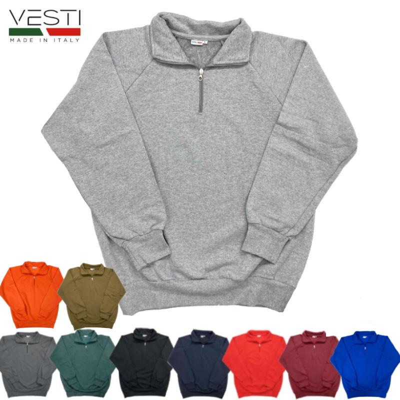 VESTI(ヴェスティ) 【MADE IN ITALY】 HALFZIP SWEAT SHIRTS(ハーフ