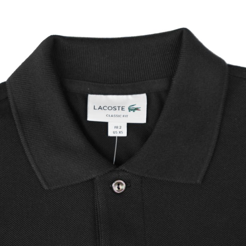 FRANCE LACOSTE(直輸入フランスラコステ) #L1212 S/S PIQUE POLOSHIRTS(半袖 鹿の子 ポロシャツ) BLACK(031)_1