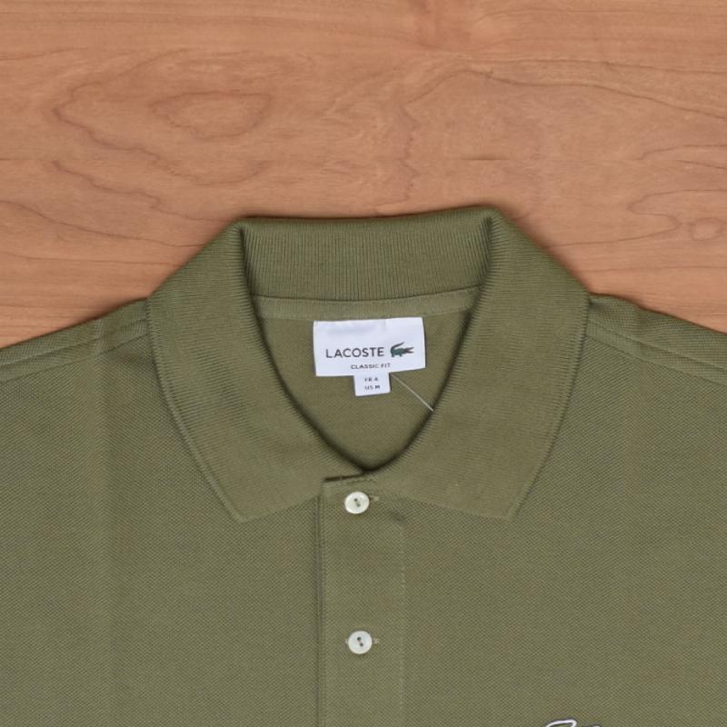 FRANCE LACOSTE(直輸入フランスラコステ) #L1212 S/S PIQUE POLOSHIRTS(半袖 鹿の子 ポロシャツ) VERT KAKI(KHAKI OLIVE) (BMY)_1