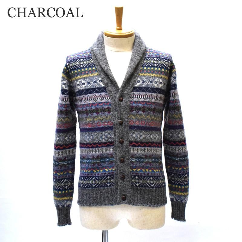 【4 COLORS】JAMIESON'S(ジャミーソンズ) SHAWL COLLAR FAIRISLE CARDIGAN(ショールカラーフェアアイル柄カーディガン)｜septis｜05