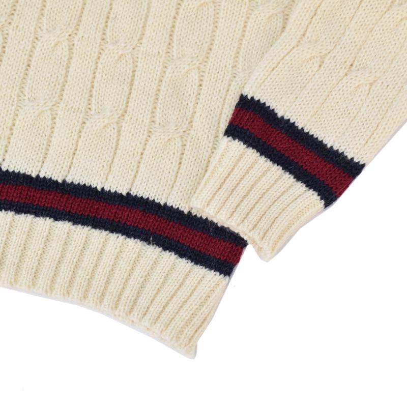 JAMES CHARLOTTE(ジェームスシャルロット)【MADE IN ENGLAND】 CRICKET SWEATER(イギリス製 クリケットセーター) WOOL