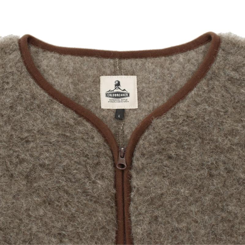 COLDBREAKER (コールドブレーカー) ZIP WOOL PILE VEST(ジップ ウール
