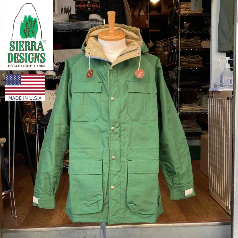 SIERRA DESIGNS(シェラデザイン)【MADE IN U.S.A.】 MOUNTAIN PARKA(アメリカ製 マウンテンパーカ) 60/40(ロクヨンクロス) GREEN/VINTAGE TAN｜septis