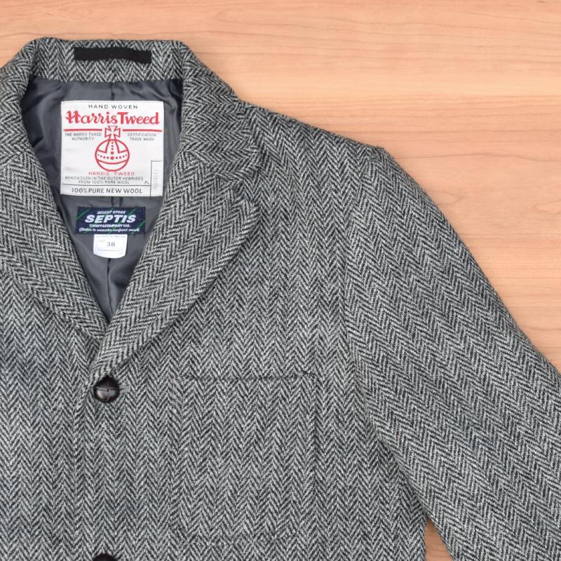 Septis ヘリンボーンツィードジャケット日本製ハリスツィード