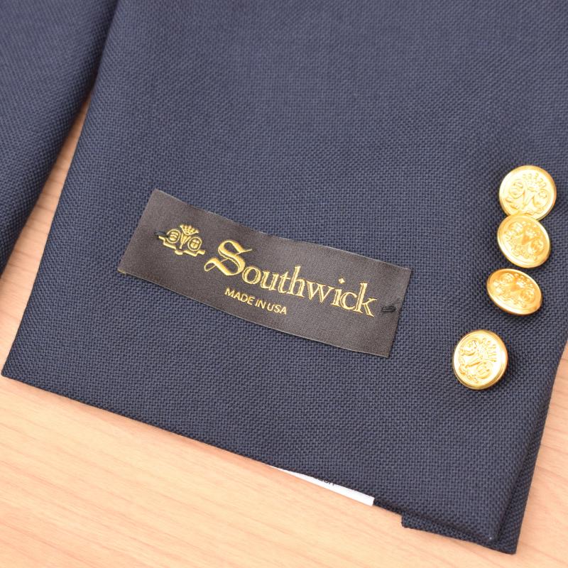 SOUTHWICK(サウスウィック) 【MADE IN U.S.A】6B NAVY BLAZER JACKET "PAXTON" (アメリカ製 6つボタンダブル ネイビーブレザー)の画像