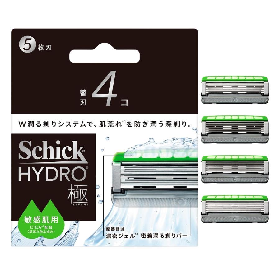 schick（シック） ハイドロ極 敏感肌用 替刃 4個入り : セラフィー