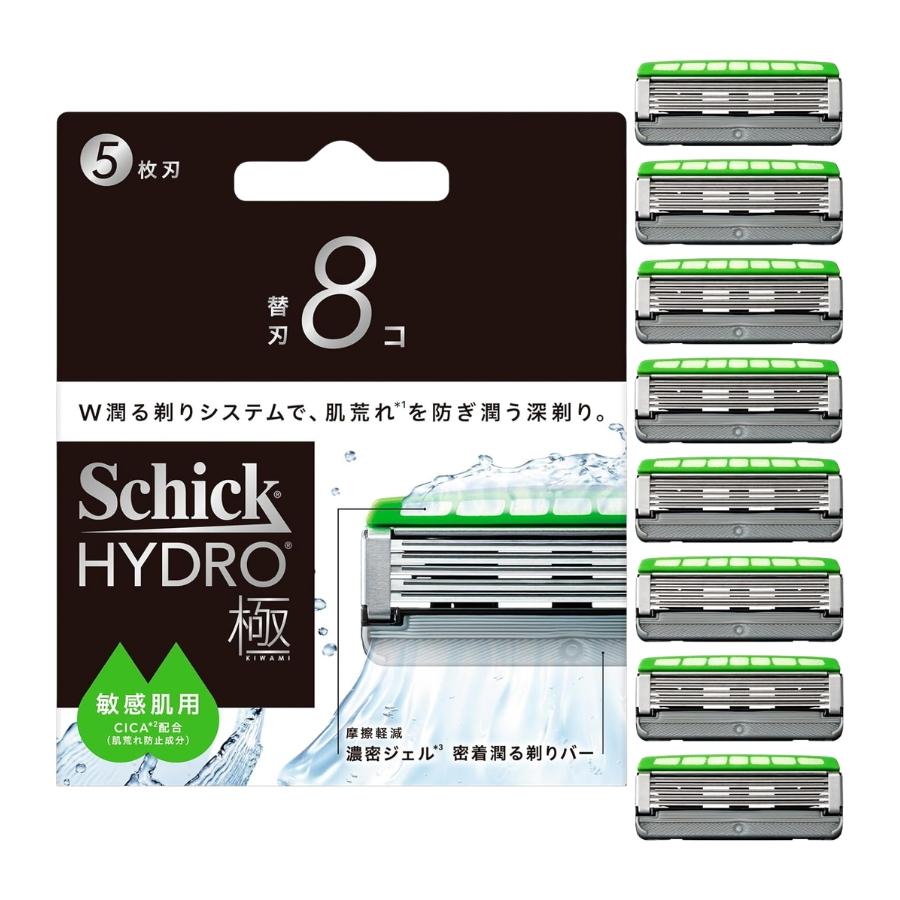 schick（シック） ハイドロ極 敏感肌用 替刃 8個入り : セラフィー