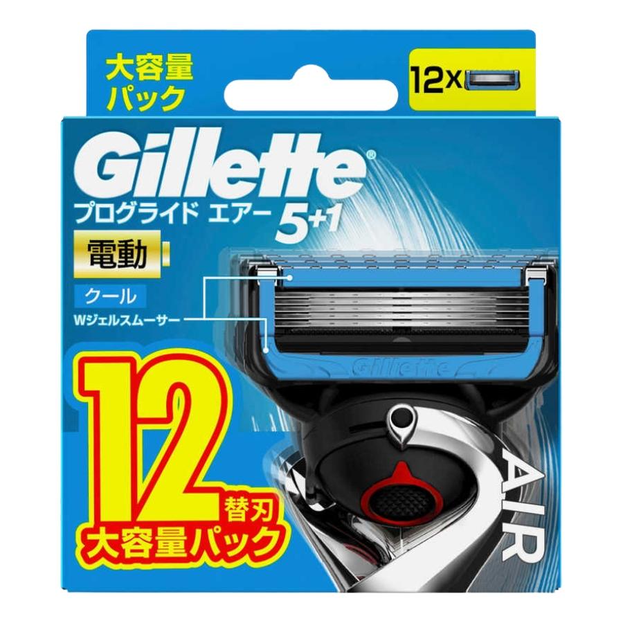 Gillette プログライド エアー 5+1 替刃 12個入 2箱セット Gillette ジレット プログライド エアー 電動タイプ 替刃 12個入り