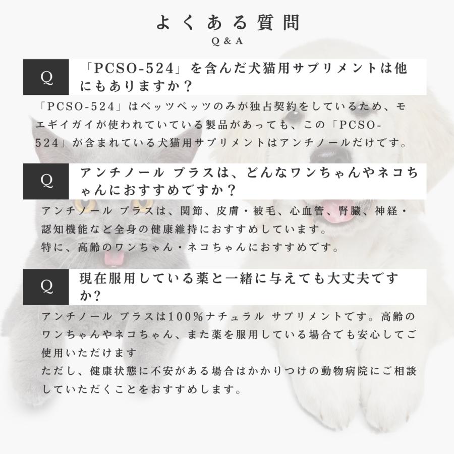 アンチノール プラス 犬用サプリメント 60粒 3個セット : セラフィー