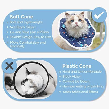 ComSaf Soft Cat Recovery Collar, Protective Adjustable Pet Cone