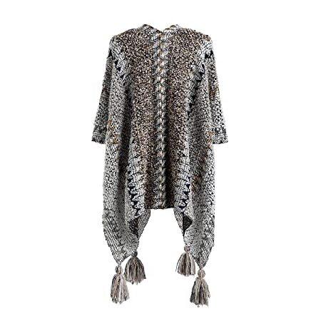 総代理店 Demdaco Zigzag Boucle Neutral Tones One Size Fits Most Acrylic Kimono Shawl